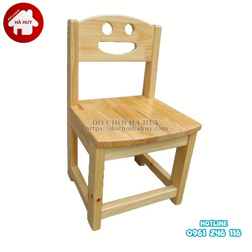 ghế gỗ mầm non chân gỗ HC1-012