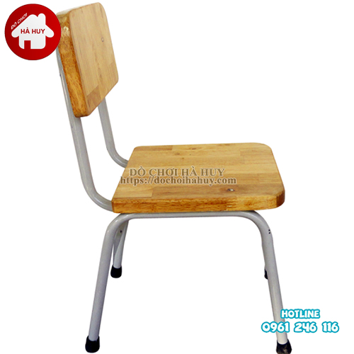 ghế gỗ mầm non chân sắt HC1-011