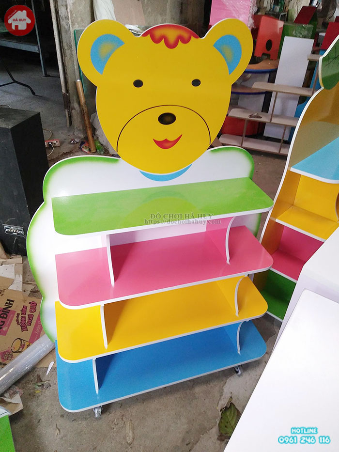 Giá đồ chơi con gấu 4 tầng dễ thương cho bé tại Hà Nội