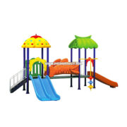 Bộ cầu trượt liên hoàn ngoài trời 2 khối con cá vàng HB10-009