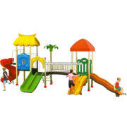 Mẫu cầu trượt liên hoàn ngoài trời 3 khối đa năng HB10-022