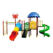 Nhà cầu trượt liên hoàn ngoài trời kèm xà đu cho trẻ em HB10-032