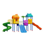 Bộ nhà liên hoàn 3 khối cầu trượt đa năng cho bé HB10-034