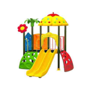 Nhà chòi 2 khối cầu trượt đôi mái quả bí HB8-017