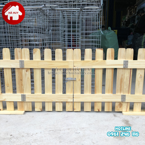 Hàng rào gỗ cho trường mầm non HC2-006 đẹp, chất lượng cao