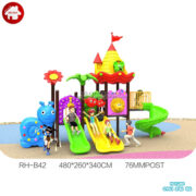 Bộ liên hoàn cầu trượt ngoài trời 2 khối HB10-101