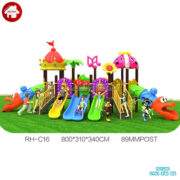 Bộ nhà cầu trượt liên hoàn 5 khối ngoài trời HB10-137