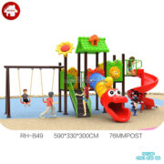 Bộ nhà cầu trượt liên hoàn trẻ em kèm xích đu HB10-108