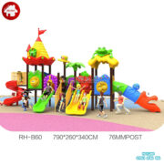 Cầu trượt liên hoàn ngoài trời 4 khối đa năng HB10-116