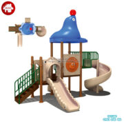 Cầu trượt liên hoàn ngoài trời đẹp cho bé HB10-093