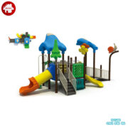 Mẫu cầu trượt liên hoàn 2 khối ngoài trời HB10-080