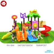 Mẫu nhà liên hoàn cầu trượt ngoài trời mái con ếch HB10-103