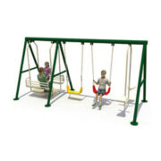 Mẫu xích đu ngoài trời cho bé 8 chỗ ngồi rẻ đẹp HB4-067