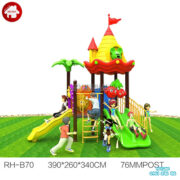 Nhà cầu trượt liên hoàn 1 khối đẹp giá rẻ HB10-124