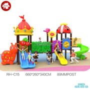 Nhà khối liên hoàn cầu trượt ngoài trời HB10-136