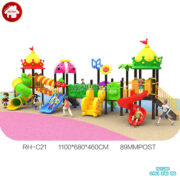 Nhà liên hoàn cầu trượt ngoài trời 4 khối cao cấp HB10-142