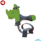 Thú nhún lò xo cho bé mầm non hình tê giác HB2-316 Thú nhún lò xo công viên cho bé mầm non hình tê giác HB2-316