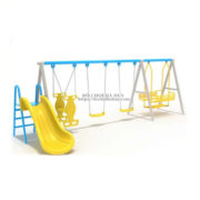 Cầu trượt xích đu liên hoàn ngoài trời cho bé HB4-046