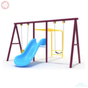 Cầu trượt xích đu ngoài trời cho bé mầm non vận động HB4-063