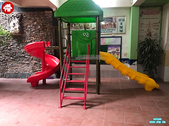 Lắp đặt đồ chơi ngoài trời mầm non cho khách tại Mỹ Đình, Sóc Sơn, Hà Nội