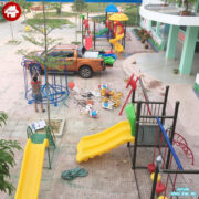 Sân chơi ngoài trời cho bé trường mầm non KVC-032