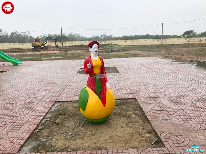 Thi công lắp đặt sân chơi ngoài trời cho bé trường mầm non tại Hà Tĩnh