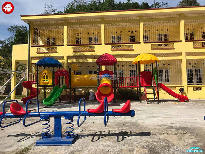 Thi công sân chơi ngoài trời trẻ em cho trường mầm non tại tỉnh Bắc Kạn