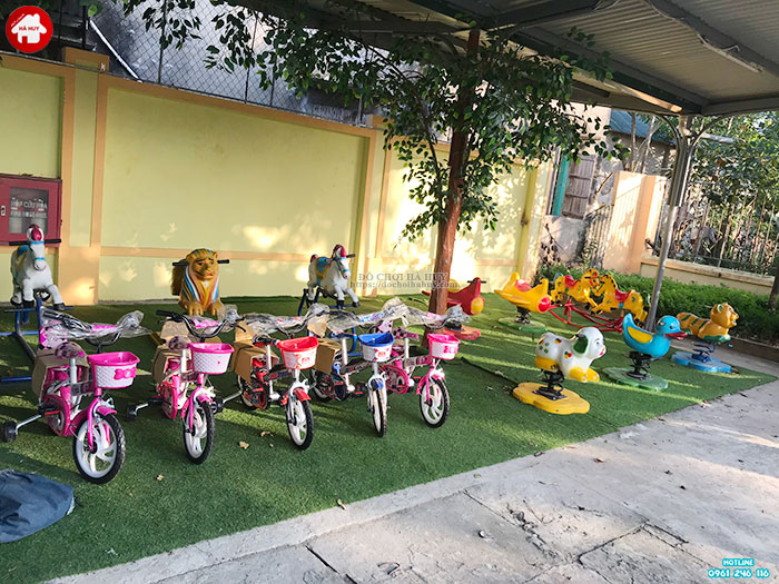 Thi công sân chơi ngoài trời trẻ em cho trường mâm non tại Hà Nội