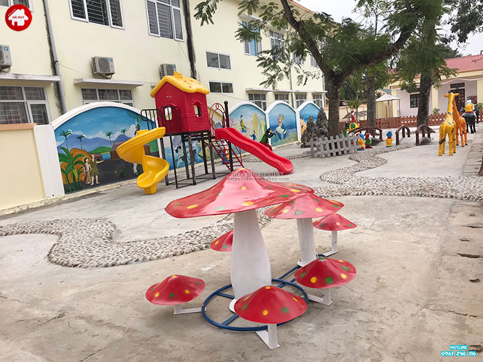 Lắp đặt đồ chơi ngoài trời cho trường mầm non tại Thanh Hóa