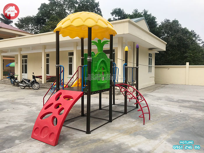 Lắp đặt sân chơi trẻ em ngoài trời cho trường mầm non tại Hà Giang