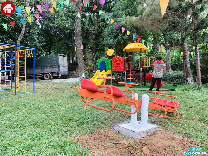 Lắp đặt đồ chơi ngoài trời cho khu du lịch sinh thái tại Bà Vì, Hà Nội