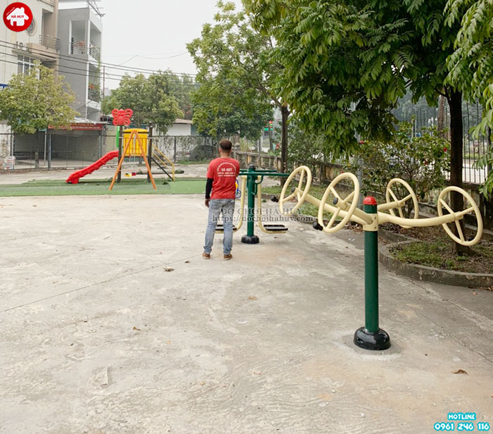 Lắp đặt thiết bị thể dục ngoài trời cho nhà văn hóa phường Xuân Phương, Từ Liêm, Hà Nội