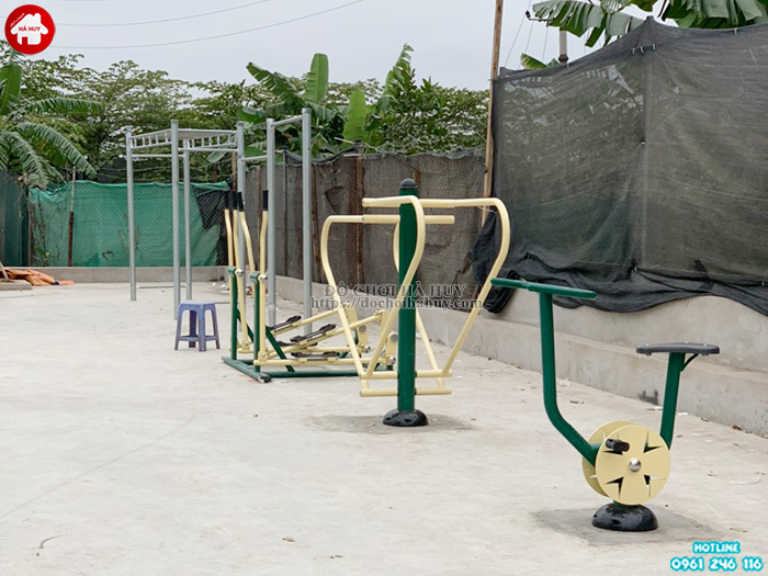 Lắp đặt thiết bị thể dục ngoài trời, đồ chơi ngoài trời cho nhà văn hóa khu dân cư tại Thanh Oai, Hà Nội