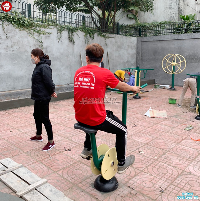 Thi công lắp đặt thiết bị thể dục thể thao ngoài trời cho sân tập thể tại tỉnh Ninh Bình
