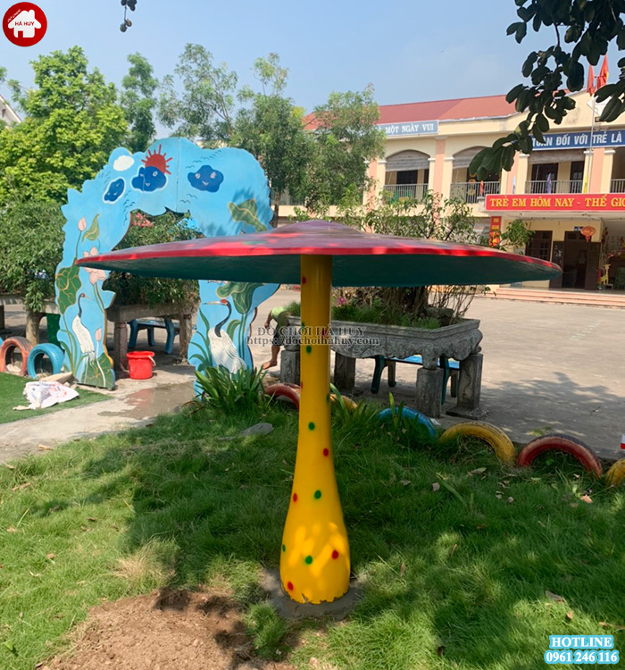 Lắp đặt bàn giao đồ chơi ngoài trời cho trường mầm non công lập tại Hưng Yên