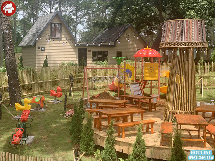 Lắp đặt đồ chơi ngoài trời cho khu resort tại Mộc Châu, Sơn La