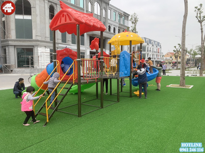 Thi công lắp đặt sân chơi ngoài trời công cộng tại Thanh Hà, Hải Dương